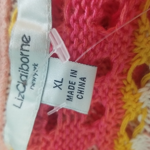 3/$25 NWOT Liz Claiborne Size XL Drawstring Cardigan Sweater - Picture 5 of 6